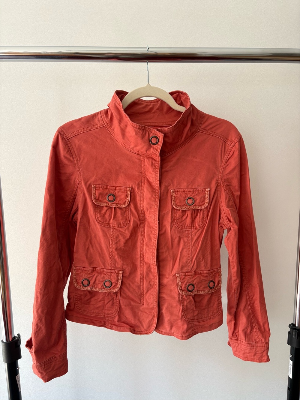 Women's Coral Utility Jacket with Button-Flap Pockets